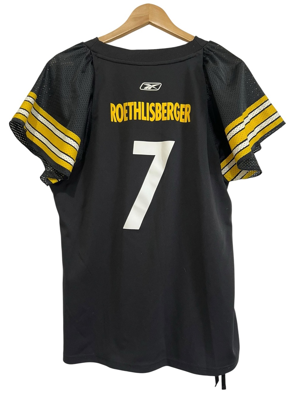 Reebok Roethlisberger #7 Pittsburg Steelers Jersey Flare Sleeves Studded XL
